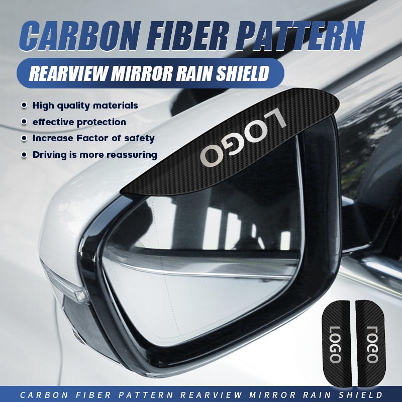 Carbon Fiber Pattern Rearview Mirror Rain Shield（1 pair）