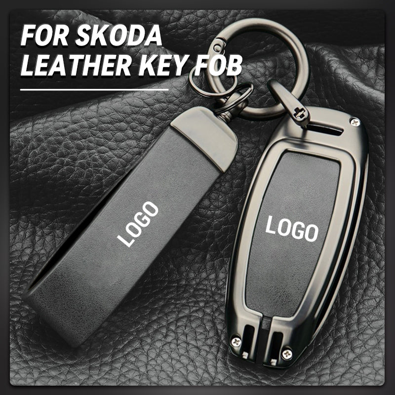 Suitable For Skoda Series - Genuine Leather Key Cover