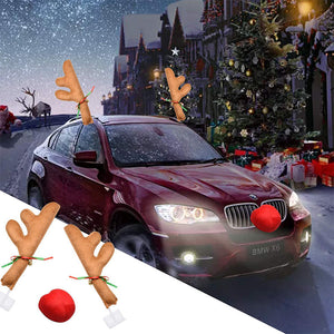 Car Reindeer Christmas Decoration Antlers & Nose