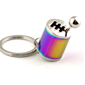 6 Colors Car Shifter Keychain