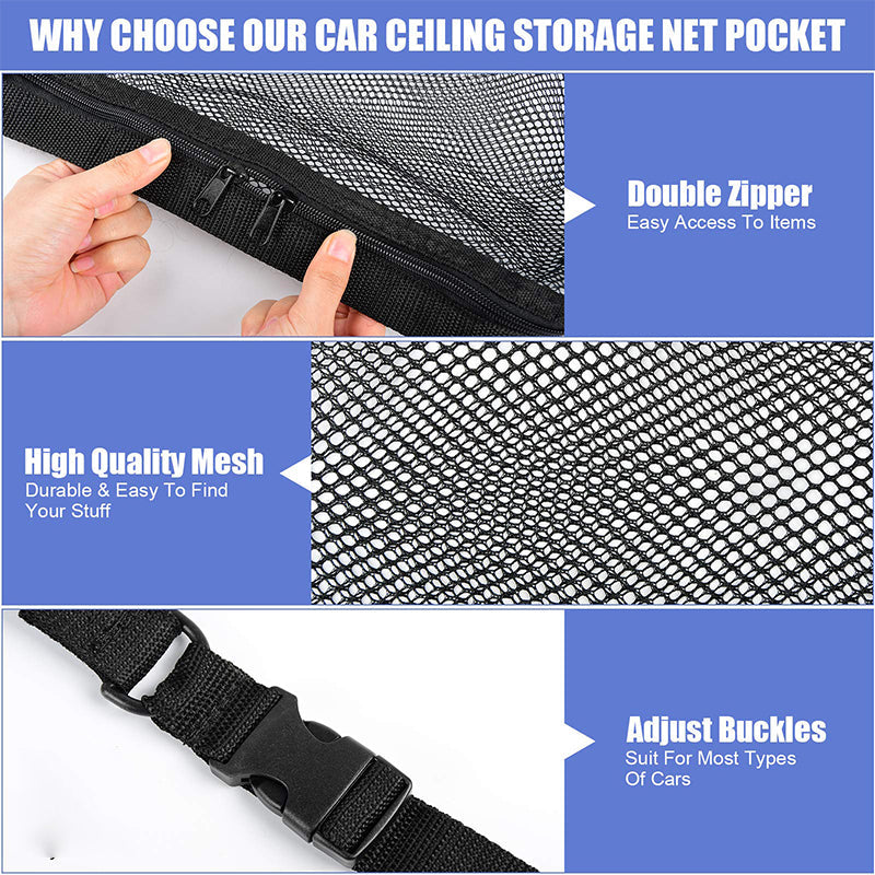 Car Ceiling Storage Net Truck Pocket Universal