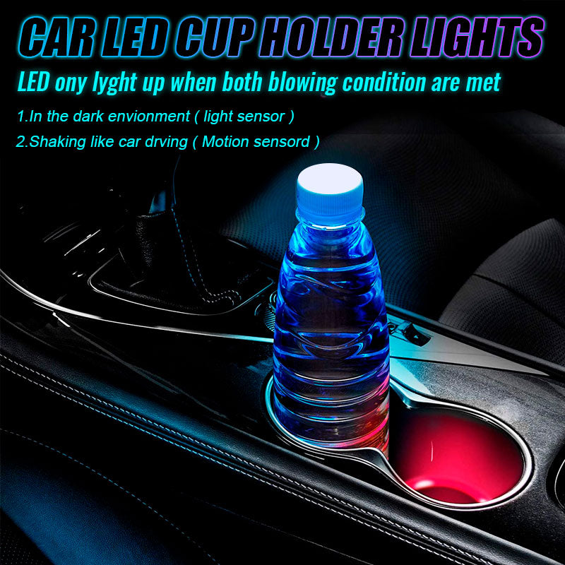 Car LED Cup Holder Lights