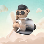 Load image into Gallery viewer, Cartoon Black Bear Pilot Car Air Outlet Perfume Ornament
